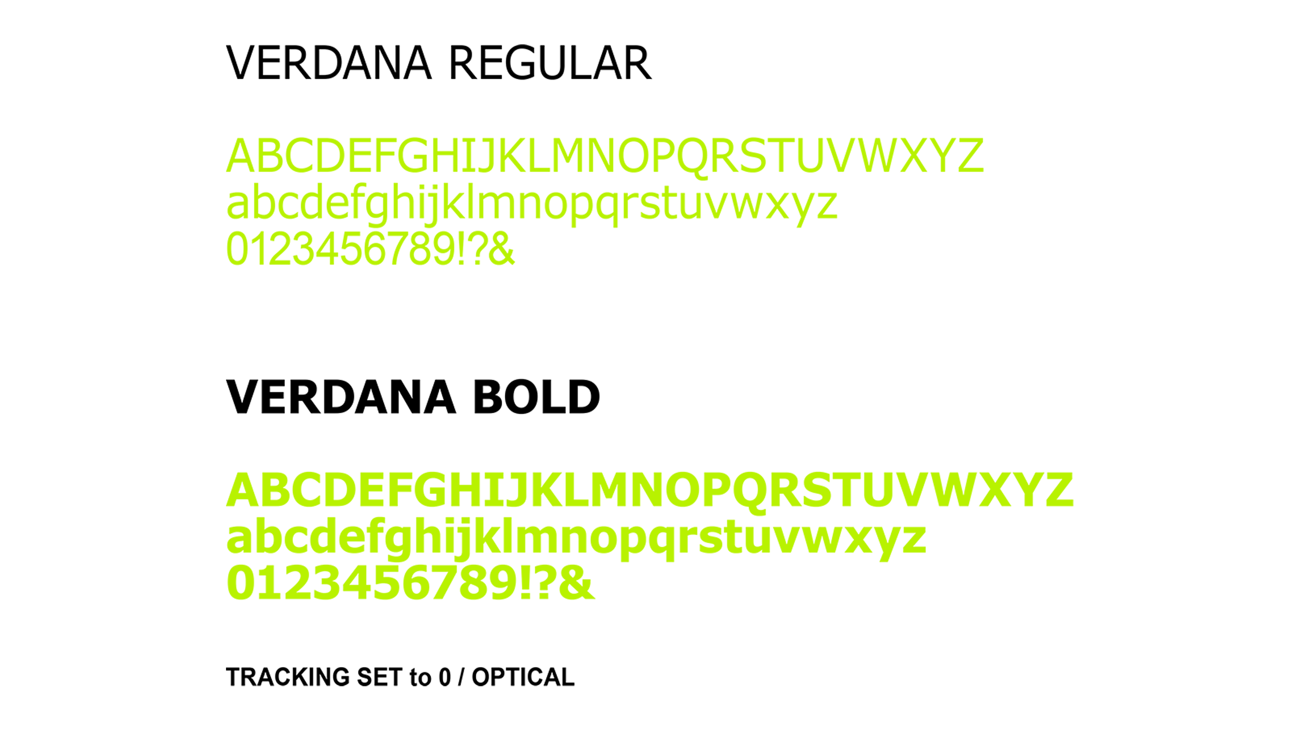 System font example