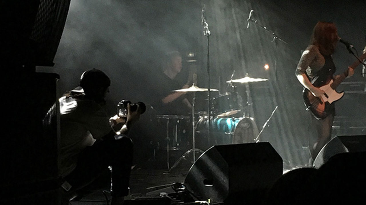 Band performing at a gig