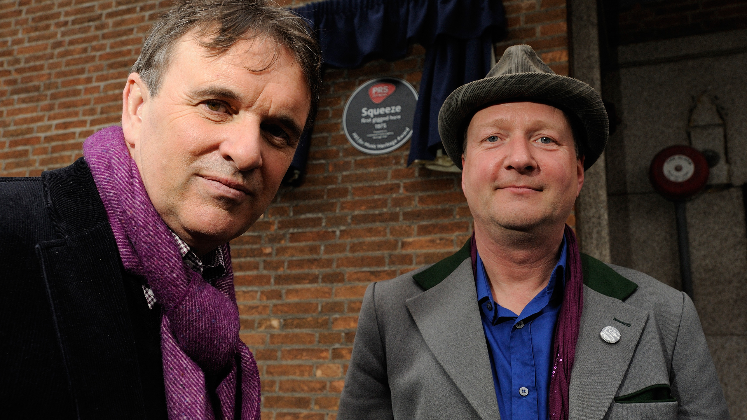 Squeeze's Chris Difford and  Glenn Tilbrook at Greenwich Dance Studio, celebrating their Heritage Award