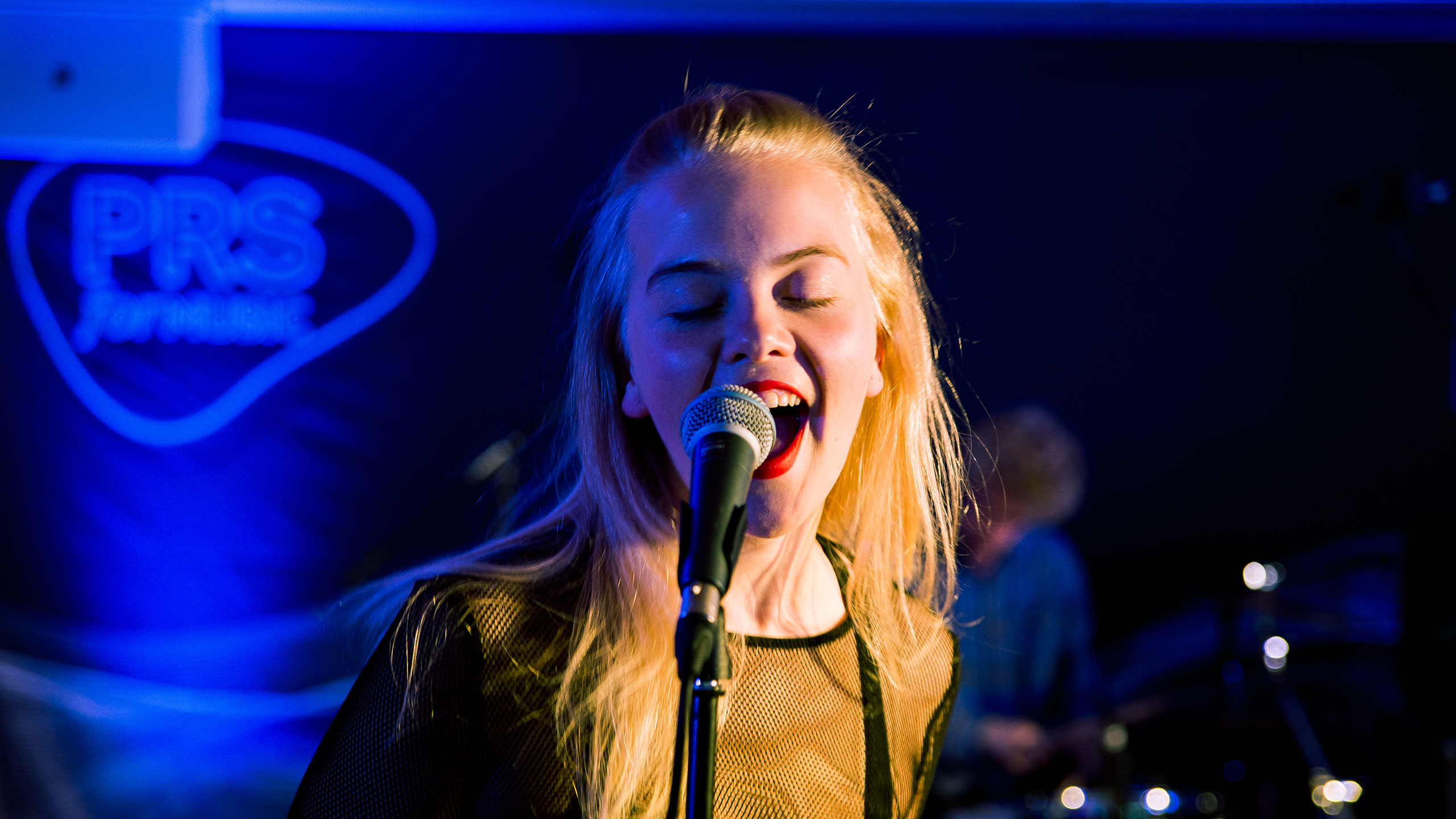Dream Wife's Rakel Mjoll sings on stage at PRS for music Presents