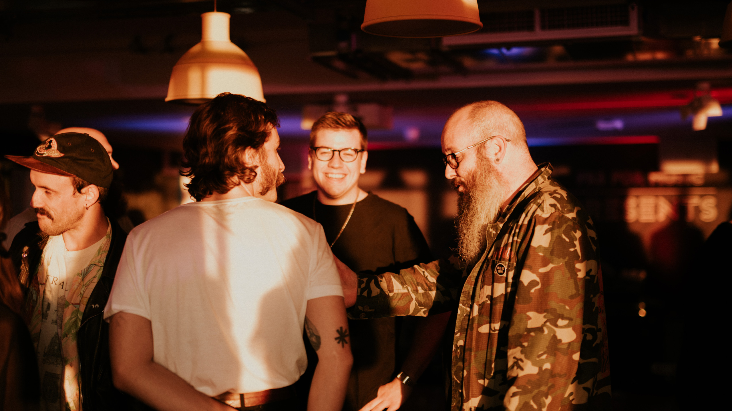 Idles chatting with audience members at PRS for Music Presents
