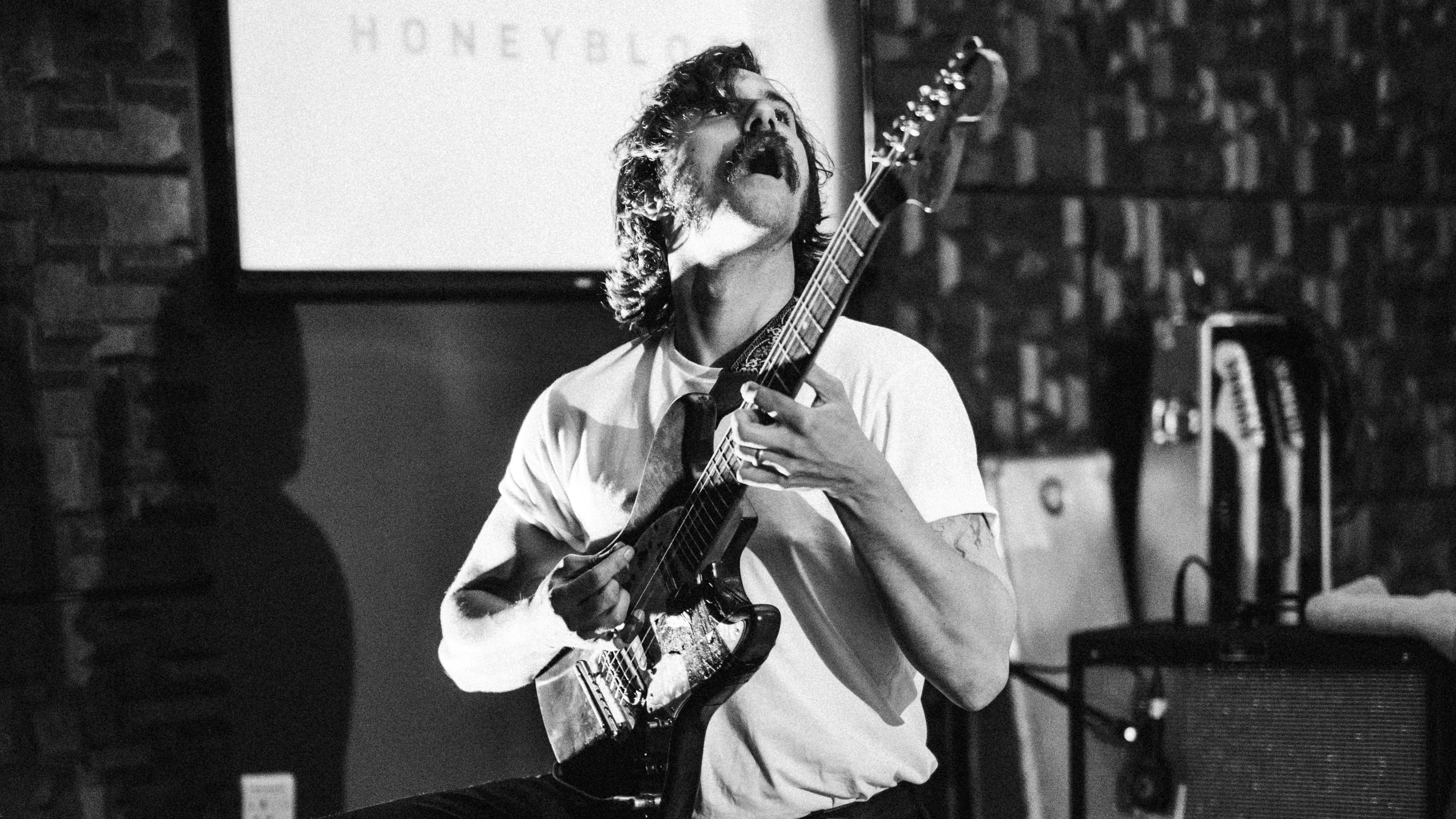 Idles guitarist performing at PRS for Music Presents