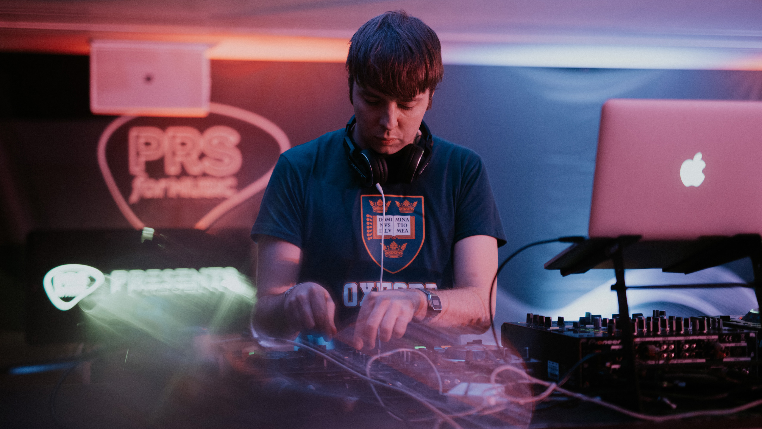 Phil Taggart DJing at PRS for Music Presents