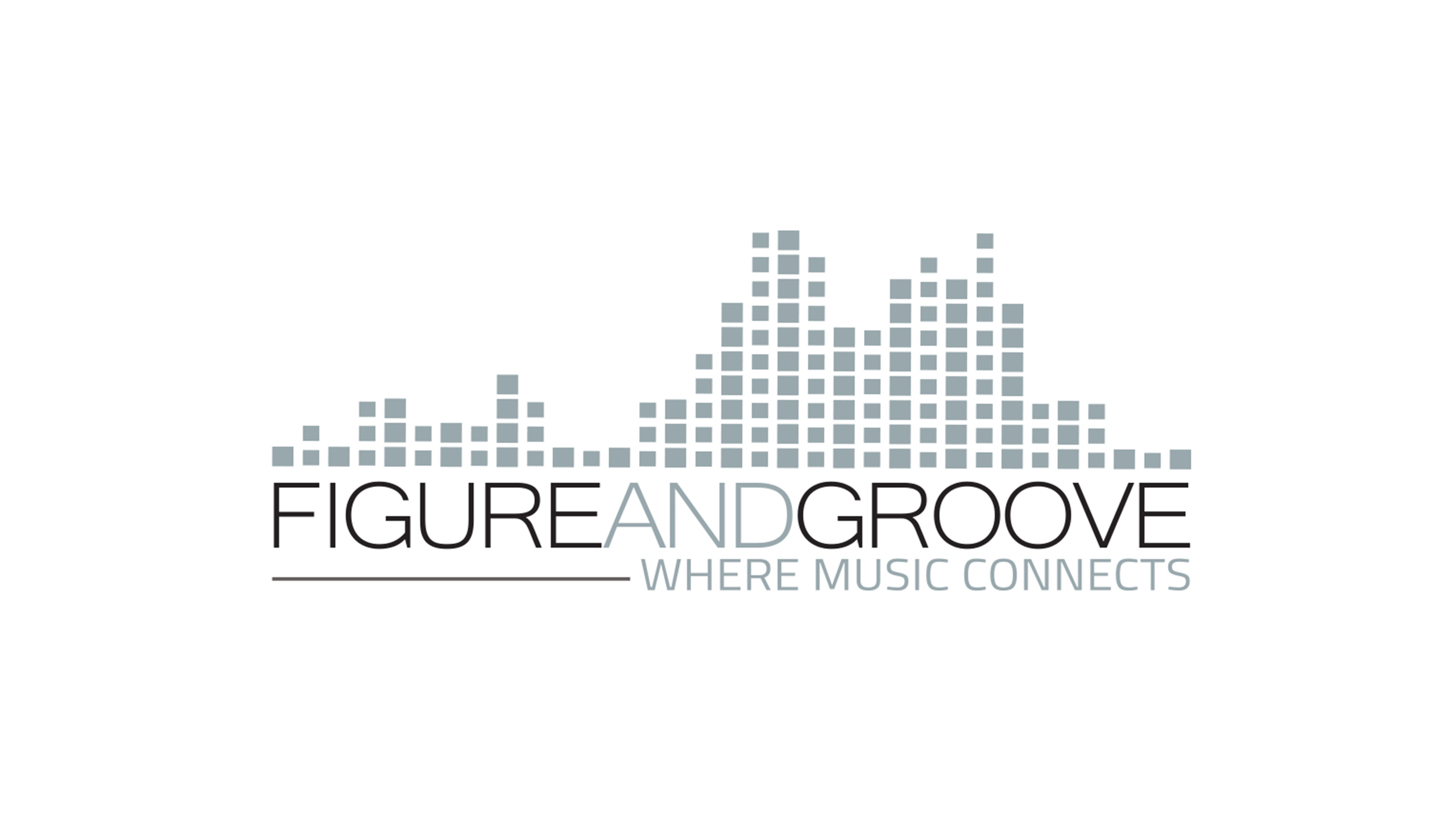 Figure and groove logo