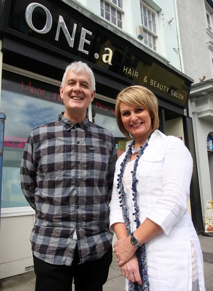 Steve Levine with Sound Makeover winner Paula Foskett