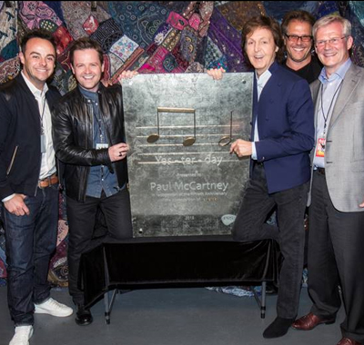 Paul McCartney PRS for Music award