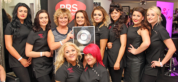 The One.a Salon team - 2015 winners of PRS for Music’s Sound Makeover competition