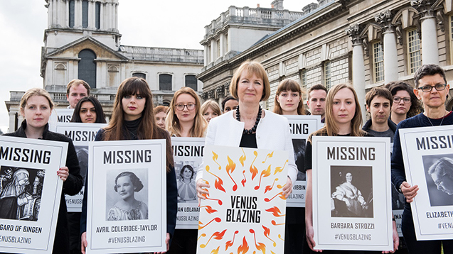 Harriet Harman launches Venus Blazing at Trinity Laban college