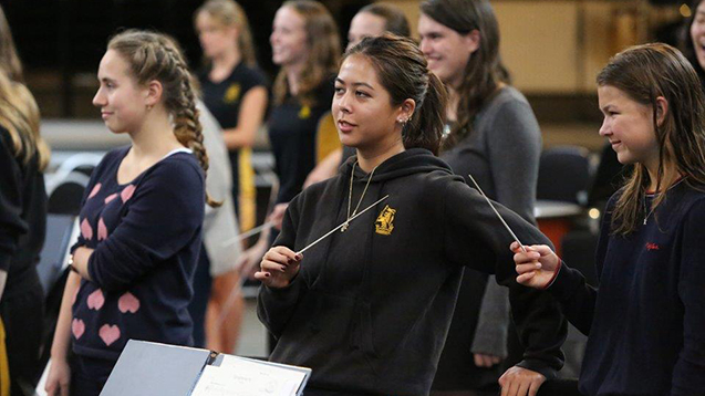 Women conducting workshop