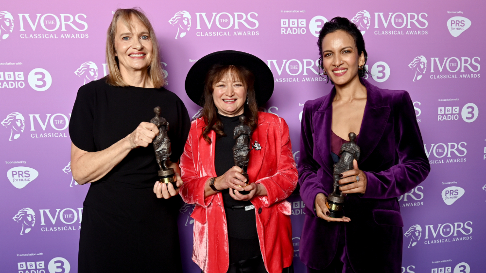 (L-R) Anne Dudley, Debbie Wiseman and Anoushka Shankar at the Ivors Classical Awards (c) Hogan Media - Shutterstock (2)