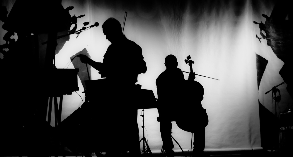 orchestra black and white