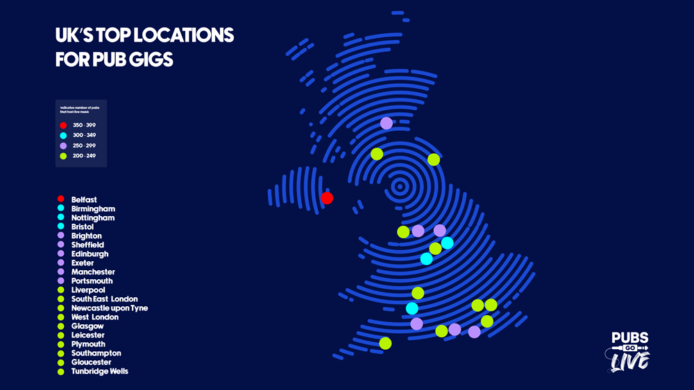 Pubs Go Live map