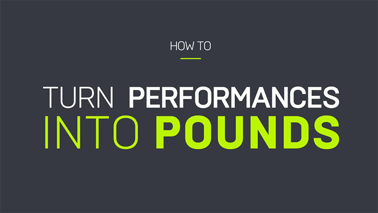 Performances into pounds