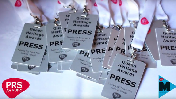 Press passes on a table