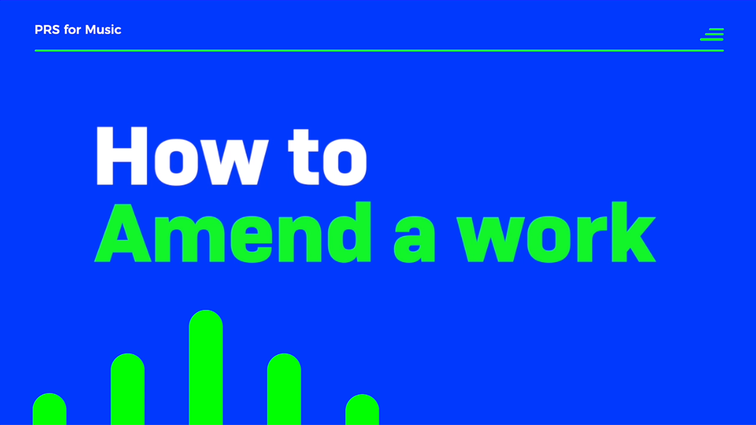 How Do I Amend A Work 